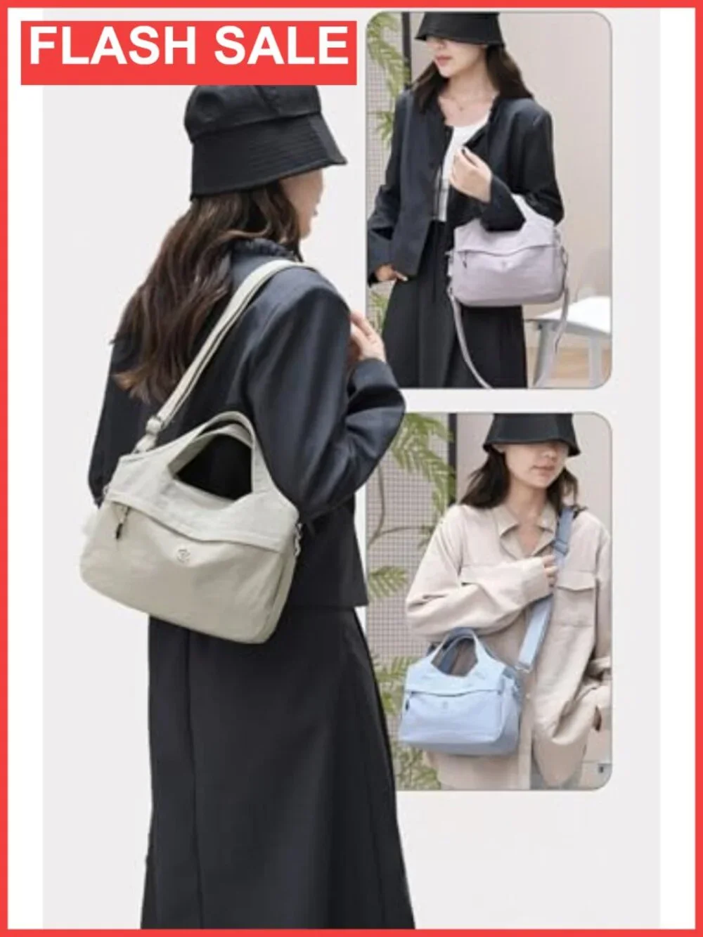 Quilted Puffer Tote Bag Nylon Hobo Shoulder Handbag